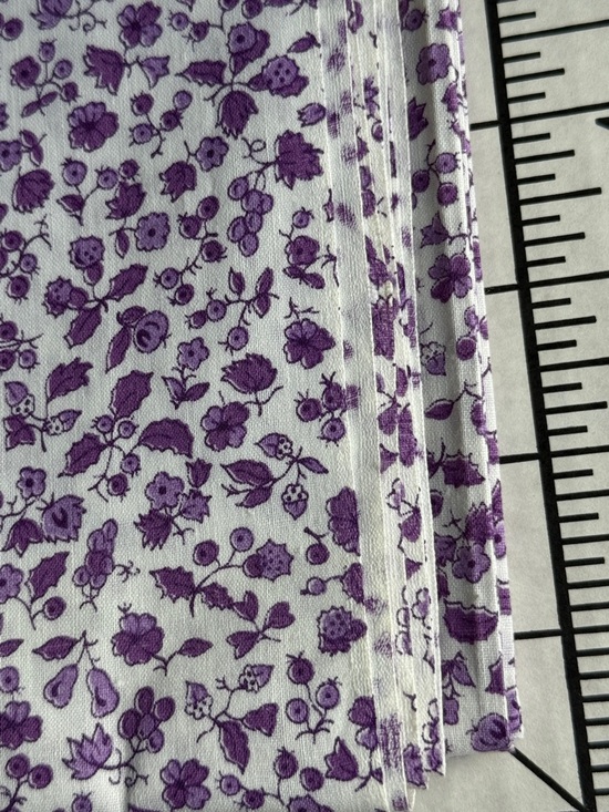 Other - Vintage Purple Ditsy Floral Cotton Fabric 2 Yards x 36” Calico Cottage Prairie